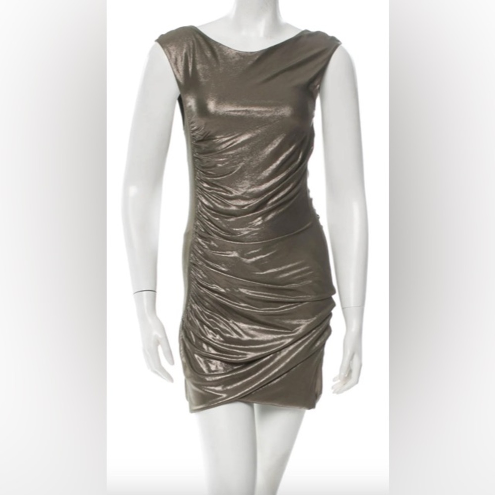 Emilio Pucci gunmetal body on party dress